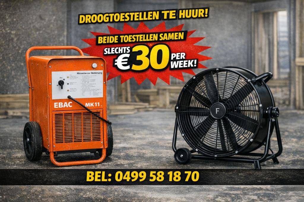 goedkoopste bouwdroger huren! ACTIE, Doe-het-zelf en Bouw, Ophalen