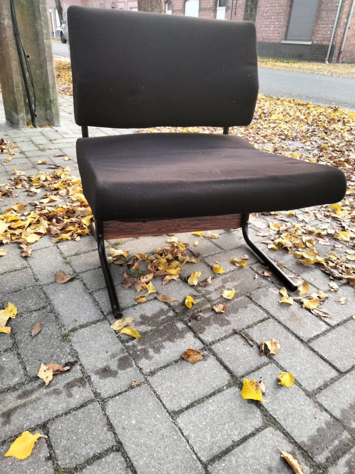 5 vintage design zwarte lounge fauteuils guariche, Enlèvement ou Envoi