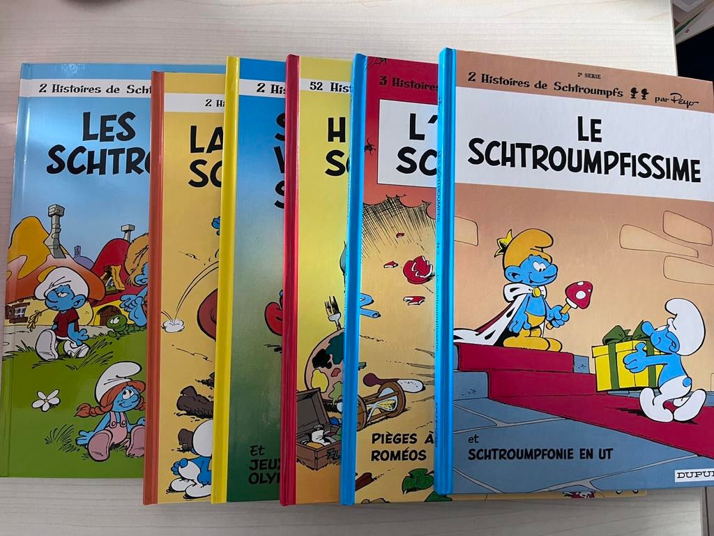 Lot 6 BD Schtroumpf Peyo - Dupuis, Enlèvement, Comme neuf