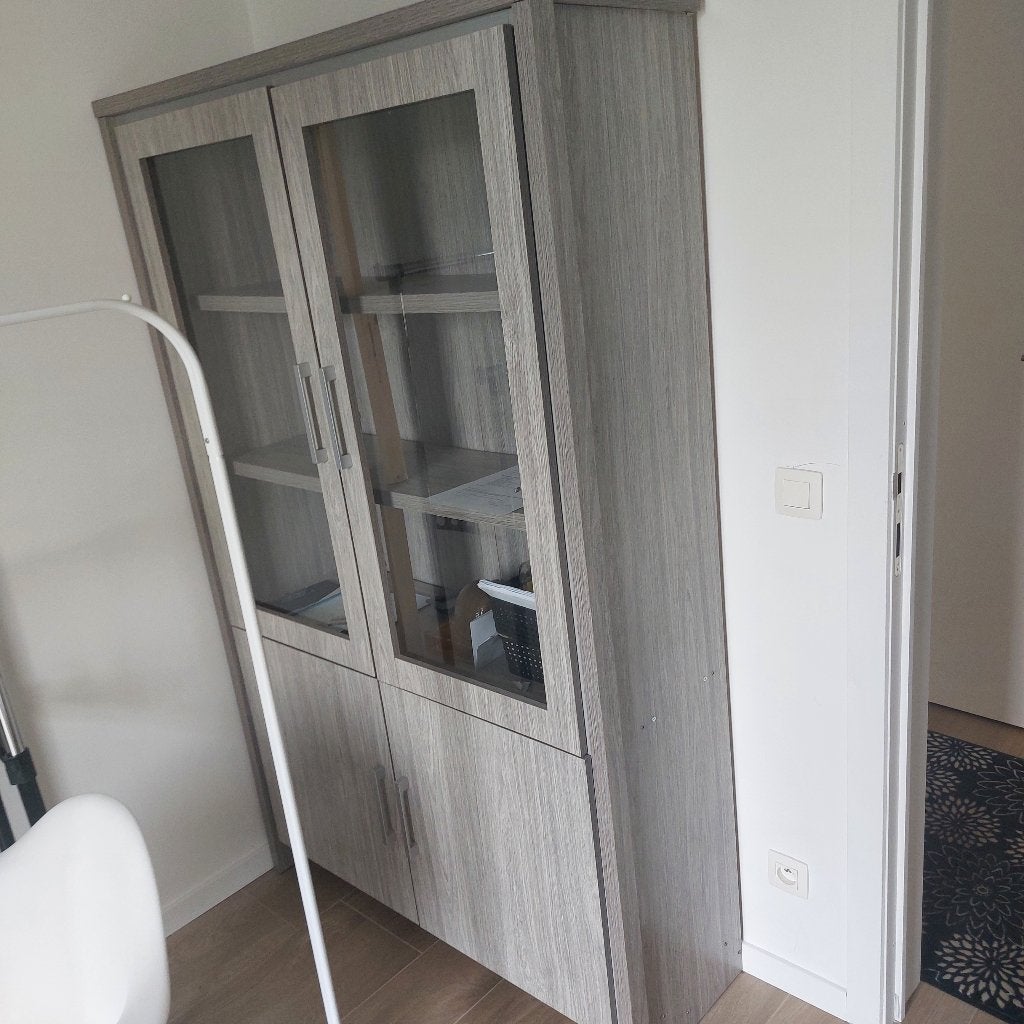 Oude boekenkast (gratis), Ophalen, 100 tot 150 cm, Glas, Modern