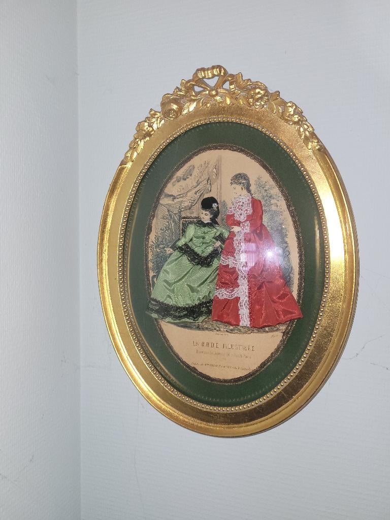 zeer mooie oude ingelijste modefiguren, Ophalen