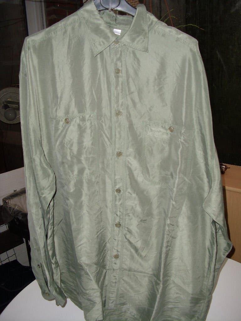 zijden hemd heren, Kleding | Heren, Ophalen, Nieuw, Groen, Halswijdte 41/42 (L)