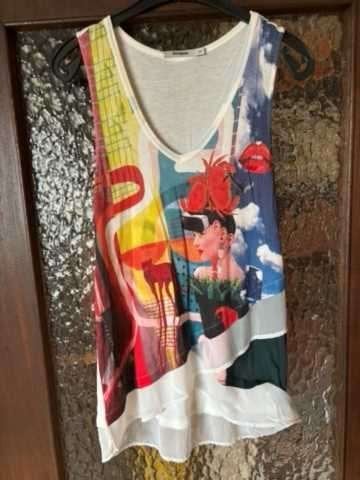 Débardeur Desigual Artistique silhouette féminine., Enlèvement ou Envoi, Taille 34 (XS) ou plus petite, Desigual, Multicolore