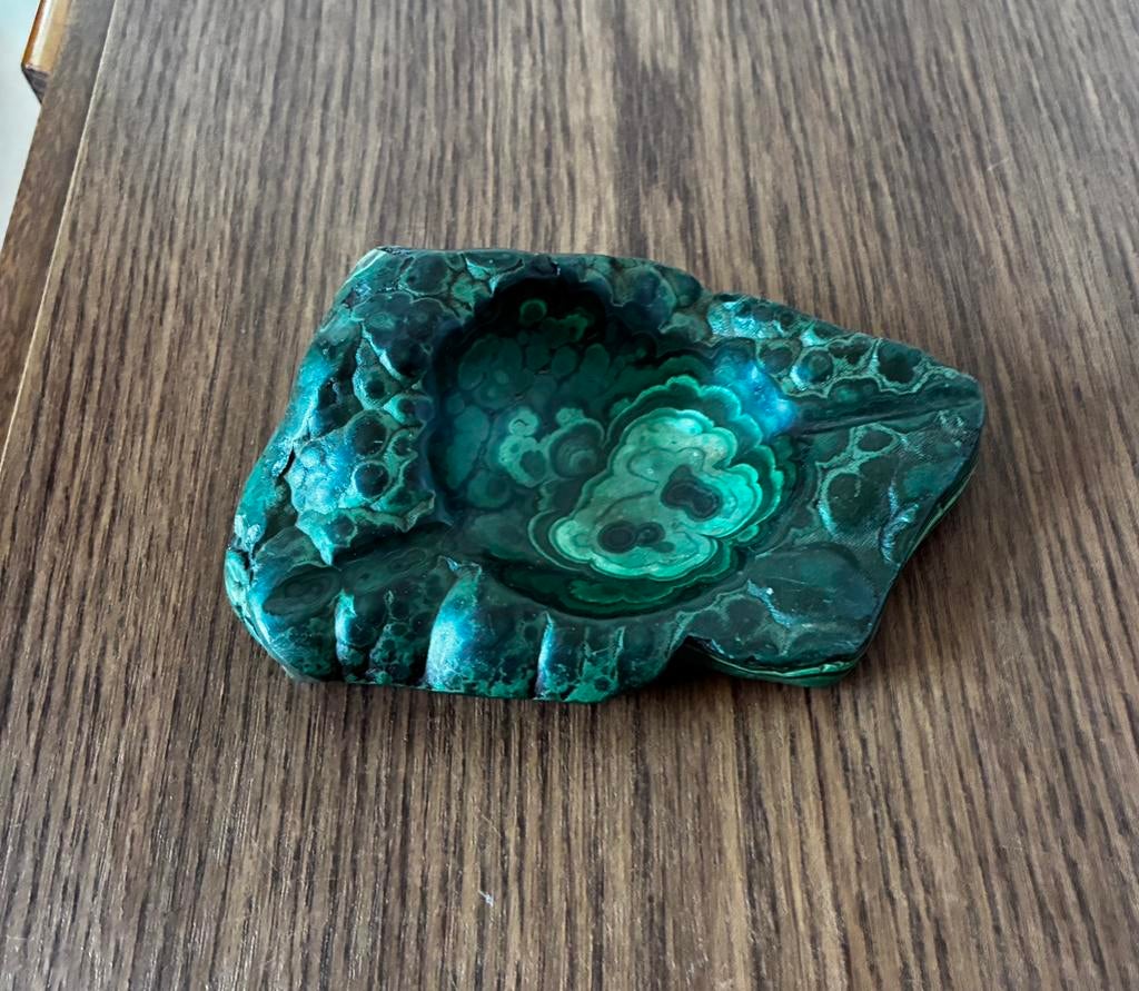 Asbak. Natuurlijk malachit., Verzamelen, Mineralen en Fossielen, Ophalen, Mineraal