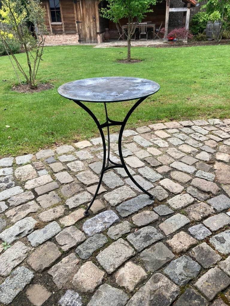 Antiek smeedijzeren tafeltje, Tuin en Terras, Ophalen, Gebruikt