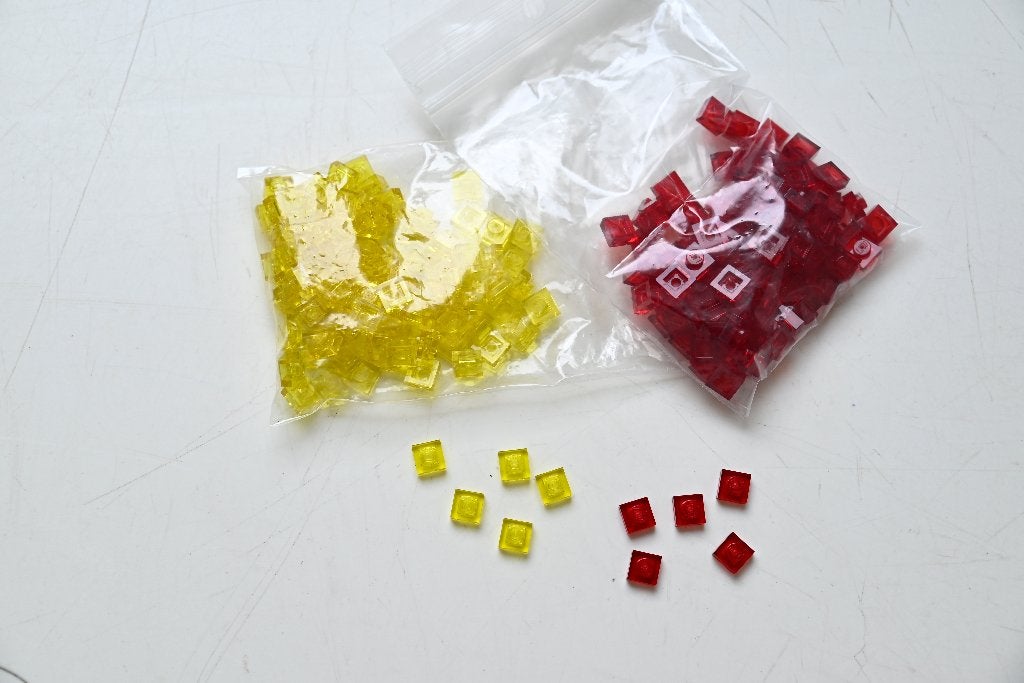 Briques LEGO 1x1 transparentes 2x 100 pièces NEUVES, Enlèvement ou Envoi, Neuf, Briques en vrac, Lego