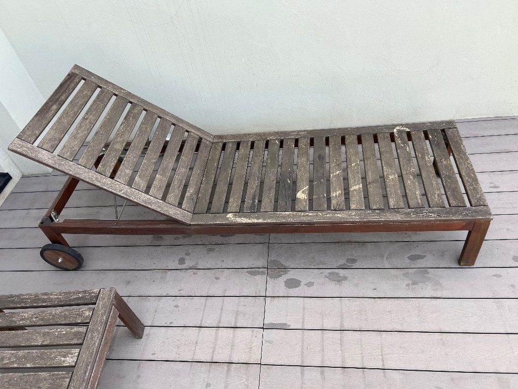 Chaise longue teck, Jardin & Terrasse, Chaises longues, Enlèvement, Utilisé, Bois de teck, Réglable