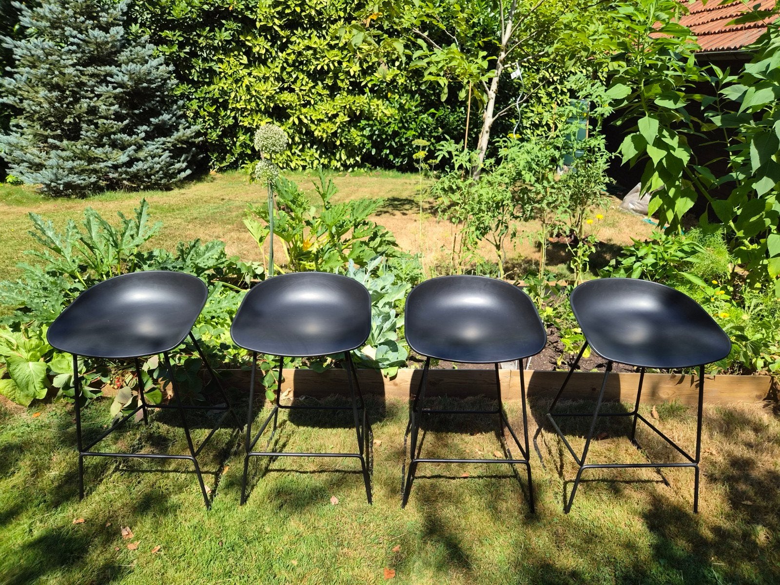 4 HAY stoelen/barkrukken zwart, Huis en Inrichting, Ophalen, Zwart