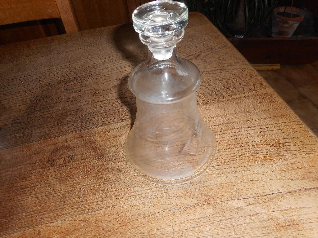 Karaf, Gebruikt, Wit, Ophalen of Verzenden, Glas