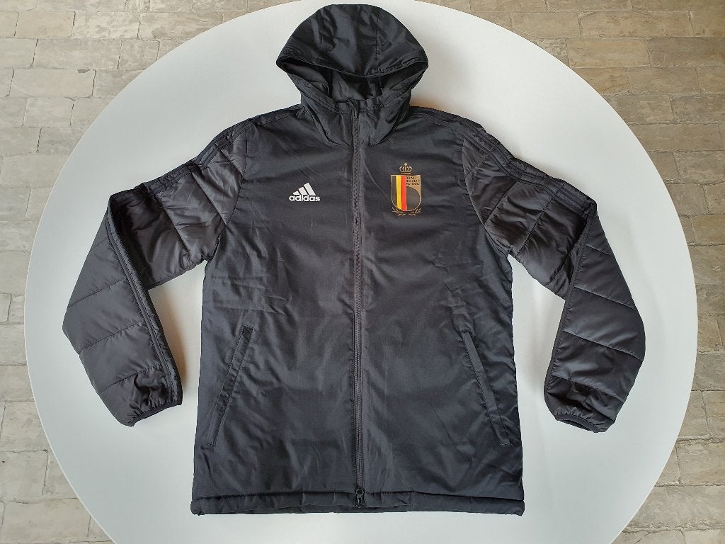 Zwarte coach jas Royal Belgian FA (Adidas, S), Ophalen of Verzenden, Gebruikt