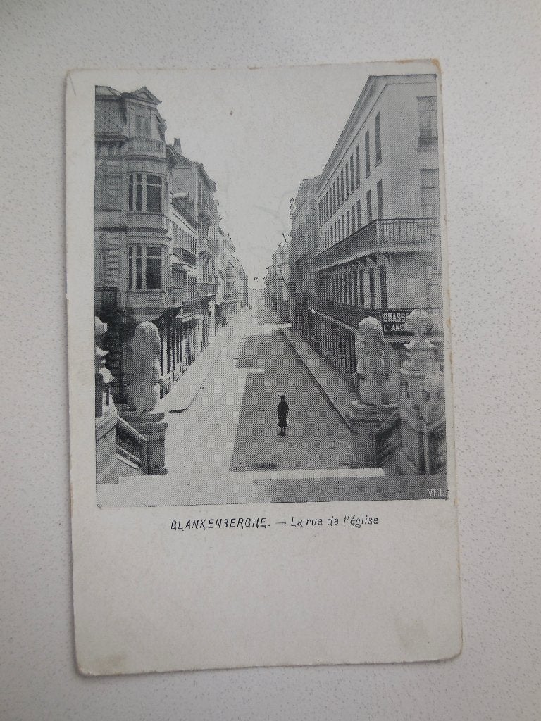 postkaart Blankenberge Kerkstraat, Verzamelen, Ophalen of Verzenden, Voor 1920, Ongelopen, West-Vlaanderen