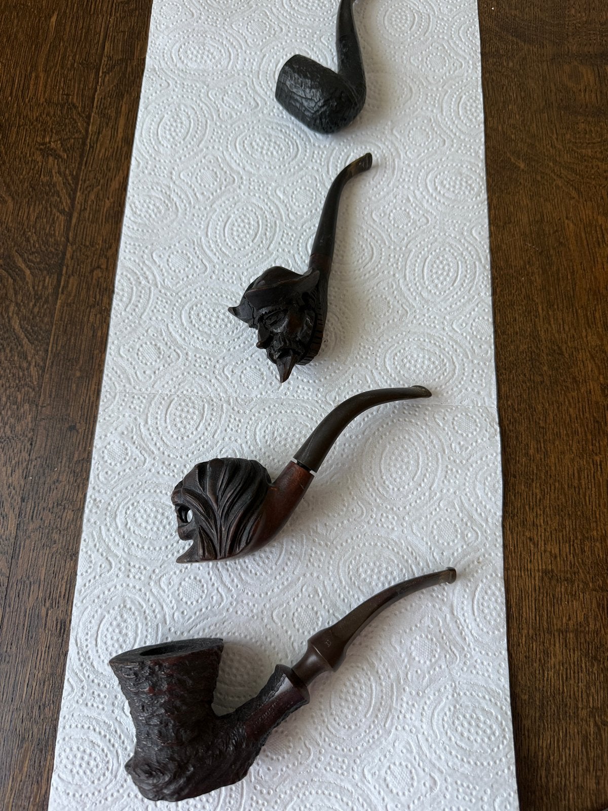 Set van 4 houten pijpen., Verzamelen, Ophalen of Verzenden, Gebruikt