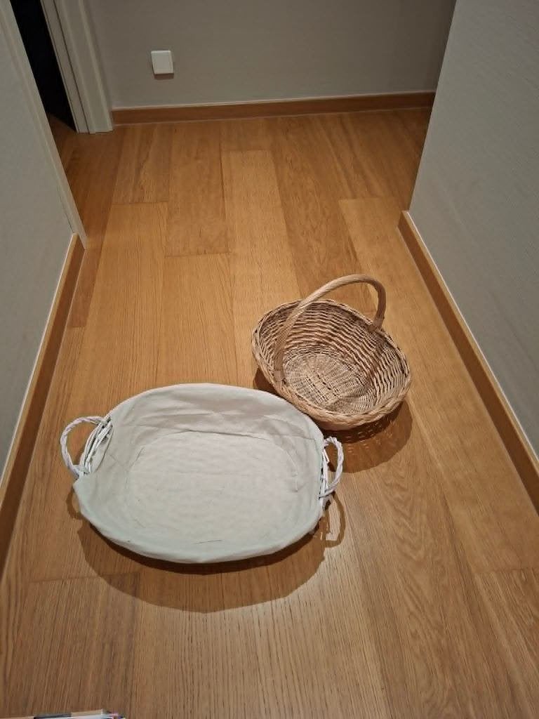 Rieten mand, Huis en Inrichting, Ophalen, Met handvatten, Mand, Nieuw