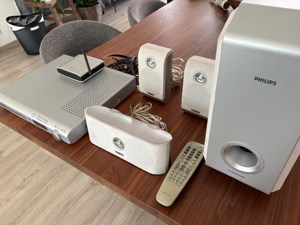 Philips LX 3950 – set van 5 surround speakers – ongetest, Audio, Tv en Foto, Ophalen, Philips, Dvd-speler, Gebruikt