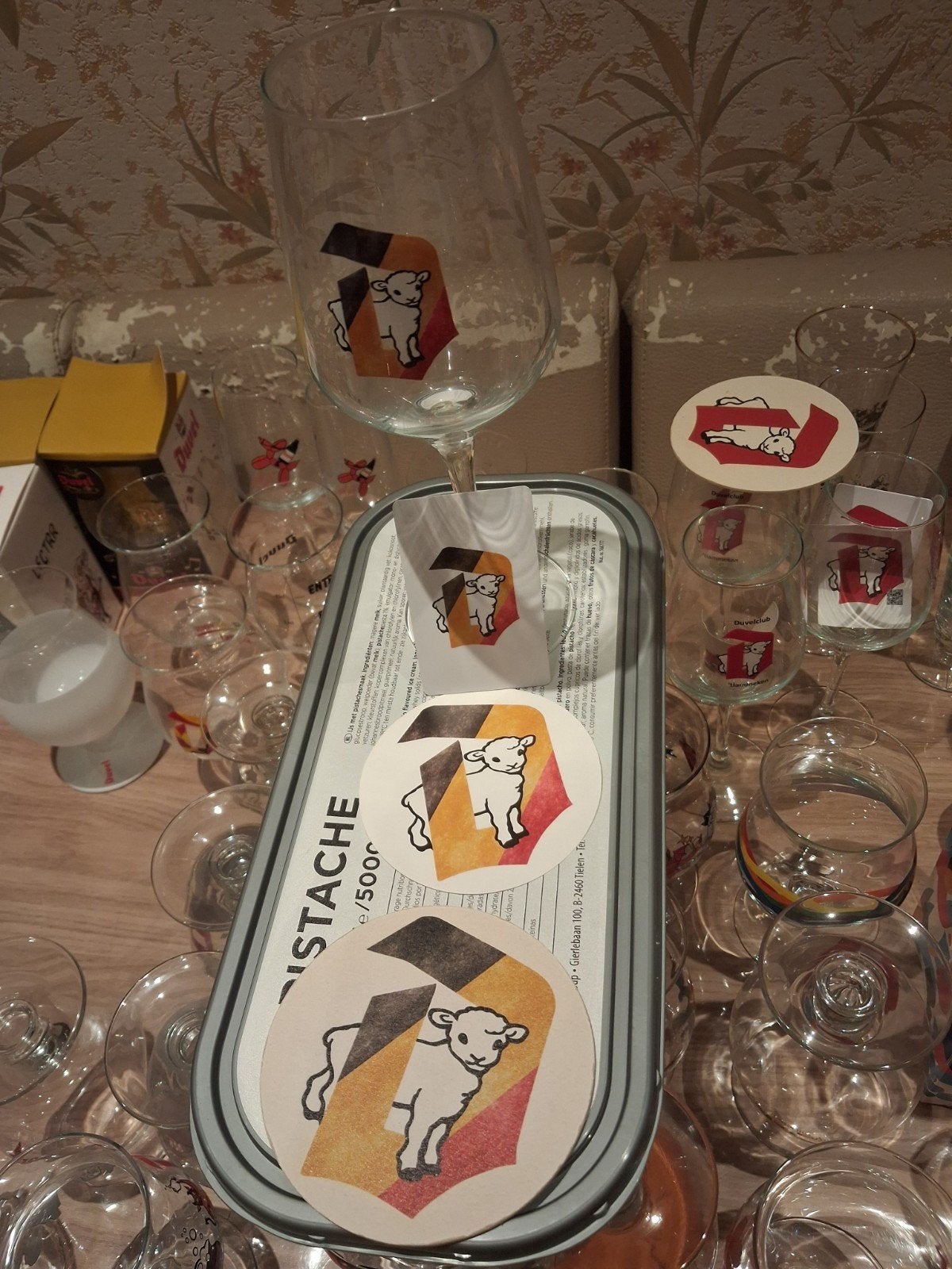 Duvel Tlammeke wijnglas, Verzamelen, Biermerken, Ophalen of Verzenden, Duvel
