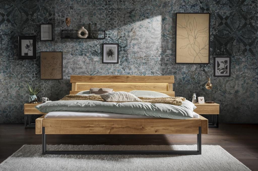 Le Lit en bois de chêne massif. Pur et Unique, Neuf, 180 cm, 200 cm, Bois