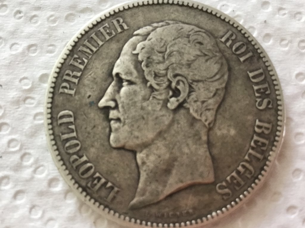 5 francs 1852 Leopold I, Timbres & Monnaies, Monnaies | Belgique, Enlèvement ou Envoi, Argent, Argent