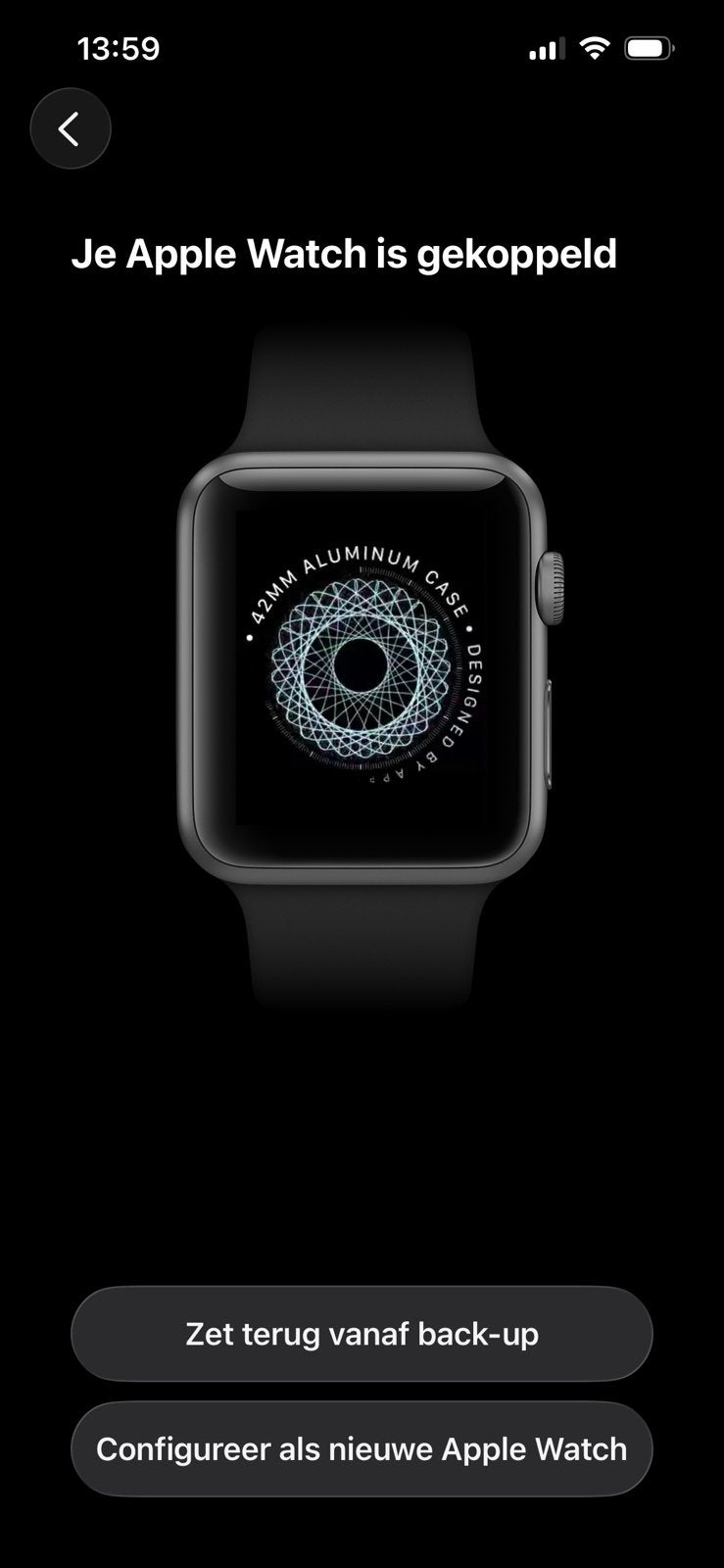 Apple Watch 42mm Aluminium Case met leren bandje, Handtassen en Accessoires, Smartwatches, Ophalen, Gebruikt, Hartslag, IOS