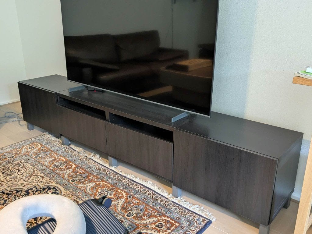 TV meubel BESTA, Ophalen, Zo goed als nieuw, 200 cm of meer, Minder dan 100 cm