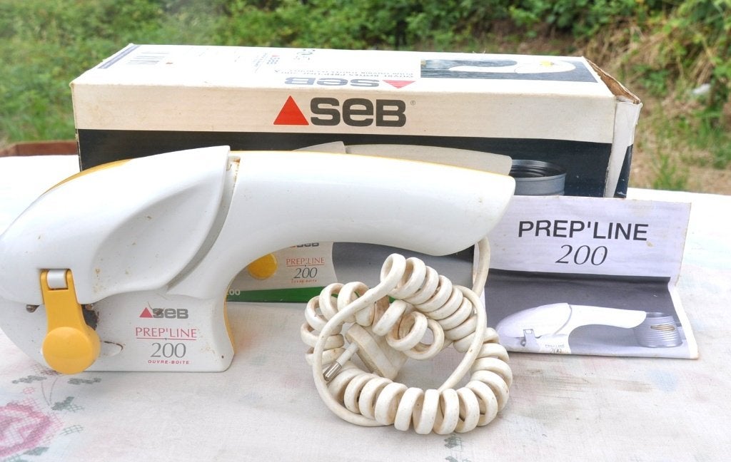 ouvre boite seb, Enlèvement ou Envoi, Utilisé, Blanc, Autres matériaux