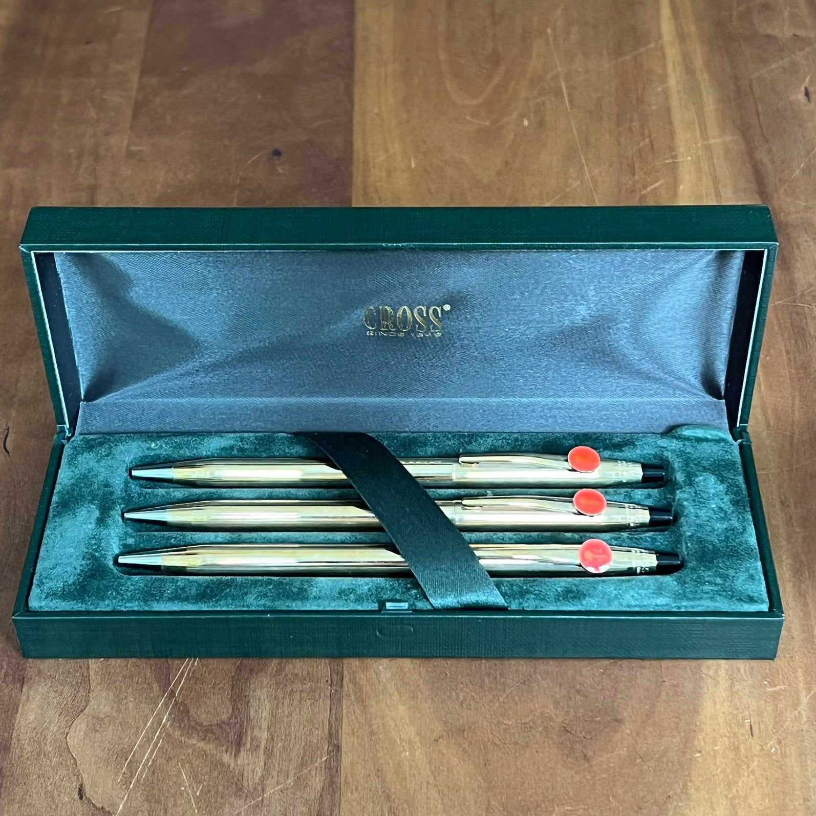 Cross Goldplated Pennenset orginele set, Ophalen of Verzenden, Zo goed als nieuw, Pennenset, Cross