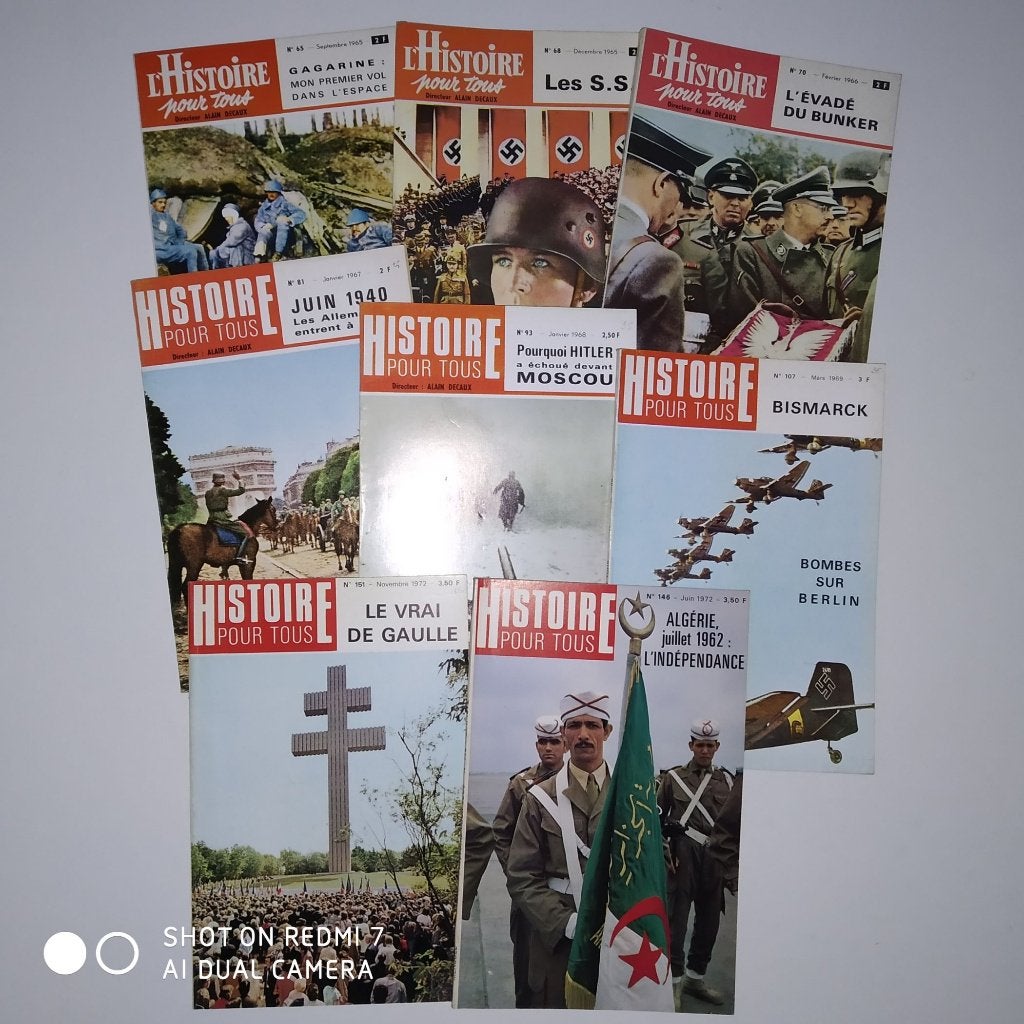 L'HISTOIRE POUR TOUS lot de 8 (1965-1972), Enlèvement ou Envoi, Utilisé, Autres types
