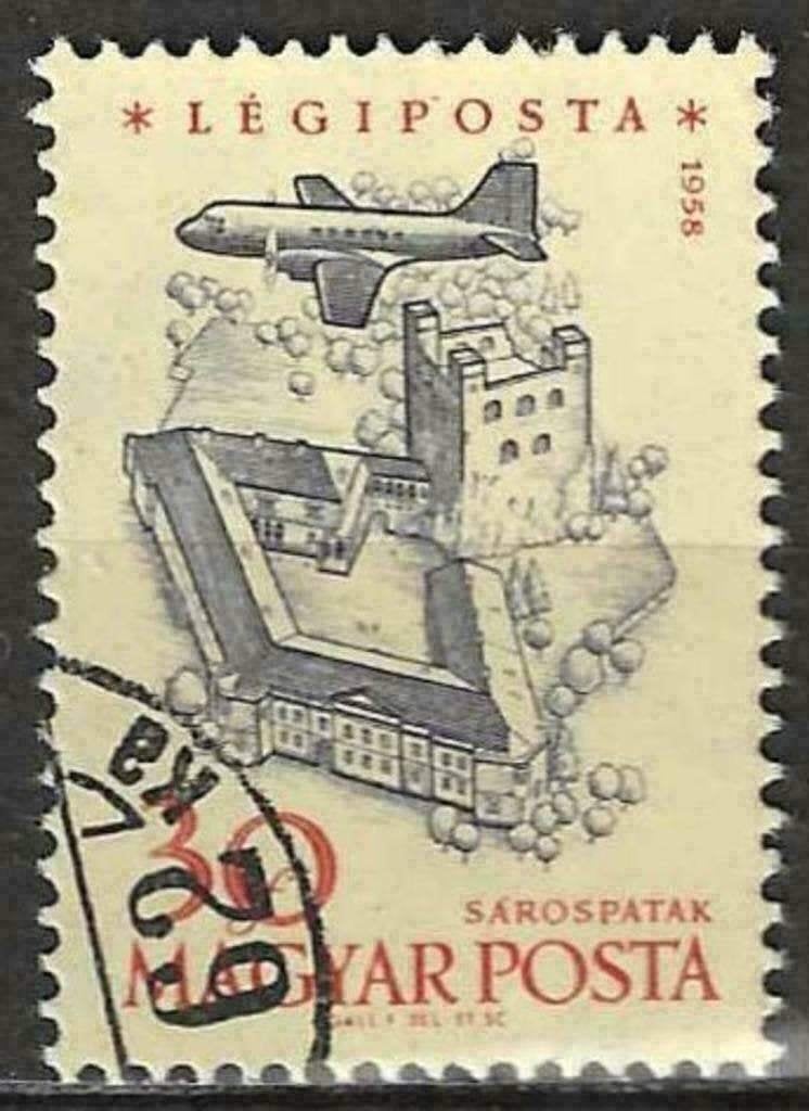 Hongarije 1958/1959 - Yvert 214PA - Zicht op Steden (ST), Verzenden, Gestempeld