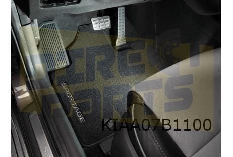 Kia Sportage (QL) Mattenset (4x) velours tekst "Sportage" Or, Kia, -, Verzenden, -