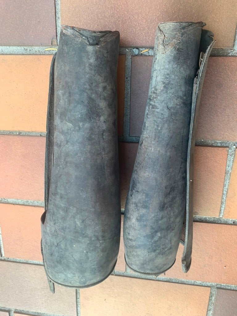 Duitse Militaria WW2 paar beenkappen gebruikt, Verzenden, Overige soorten, Overige typen