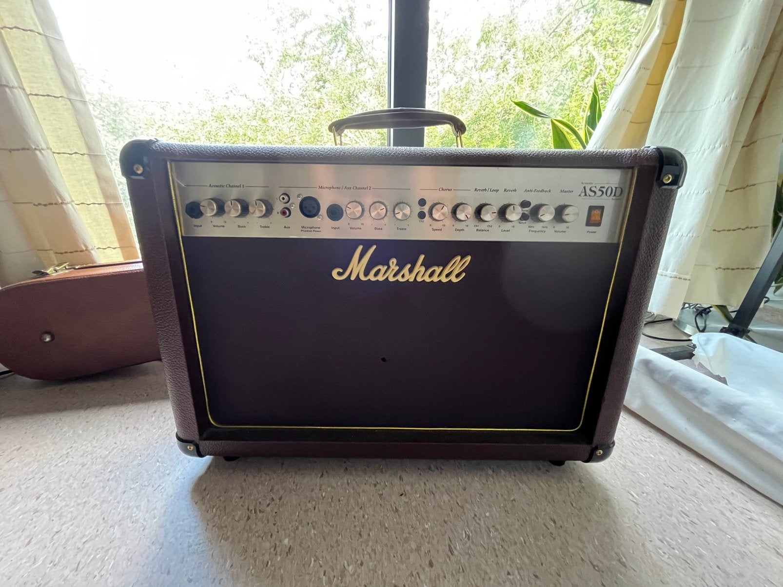 Marshall AS50D akoestische gitaarversterker (2008), Muziek en Instrumenten, Ophalen, Zo goed als nieuw, Gitaar
