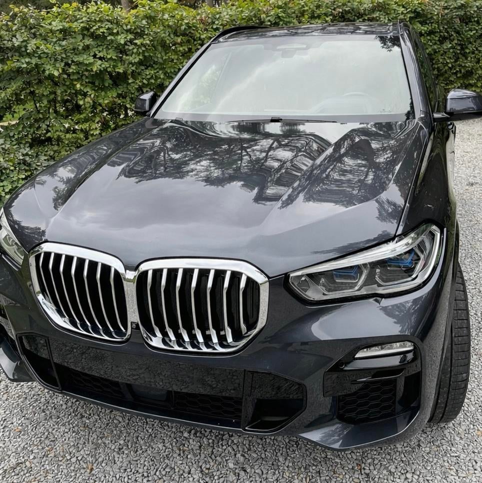 Mooie BMW X5 full option, Auto's, BMW, Automaat, Blauw, Leder, Bruin