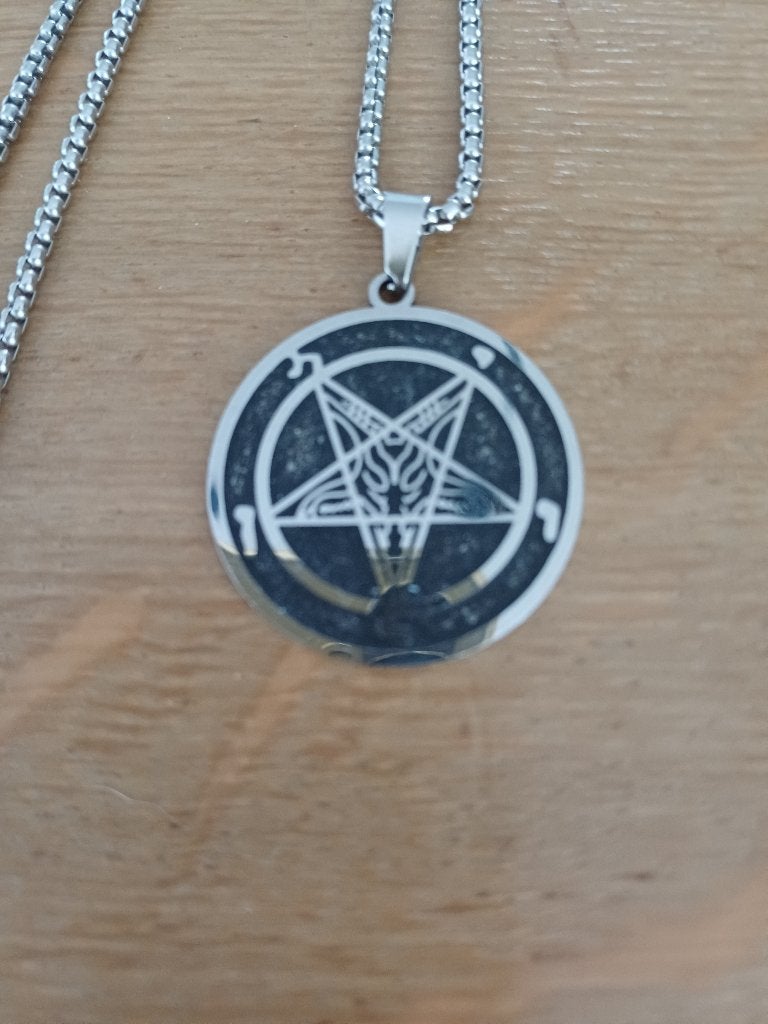 Gothic - Collier avec sceau Baphomet, Bijoux, Sacs & Beauté, Colliers, Neuf, Enlèvement ou Envoi, Avec pendentif, Autres matériaux