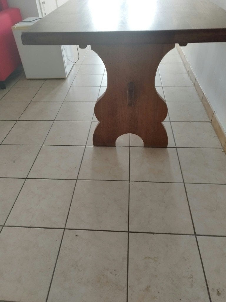 Eetkamertafel, Ophalen, 50 tot 100 cm, Eikenhout, Zo goed als nieuw