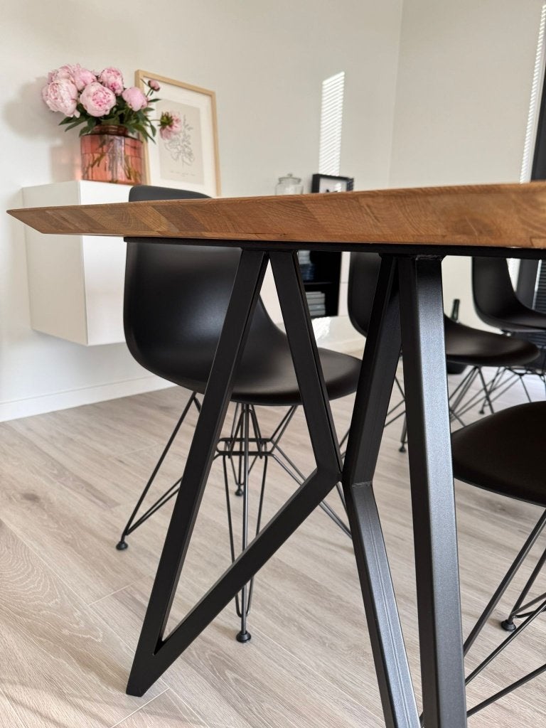 Eettafel te koop / geen stoelen!, Ophalen, Gebruikt, 200 cm of meer, 50 tot 100 cm