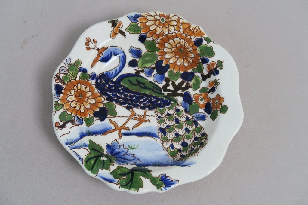 Vide poche en faïence de Gien décor Paon, Antiquités & Art, Antiquités | Céramique & Poterie, Enlèvement ou Envoi