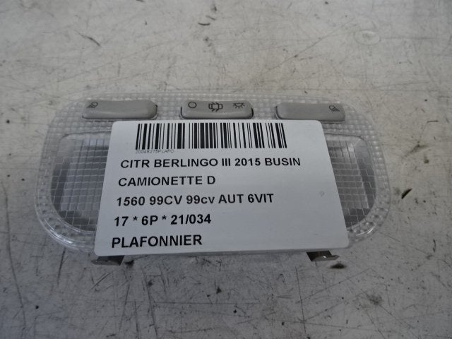 ECLAIRAGE DE PLAFONNIER Citroën Berlingo (01-2008/06-2018), Utilisé, Citroën