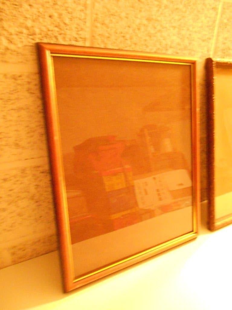 cadre vide avec vitre, Enlèvement, Utilisé, Bois, Avec verre