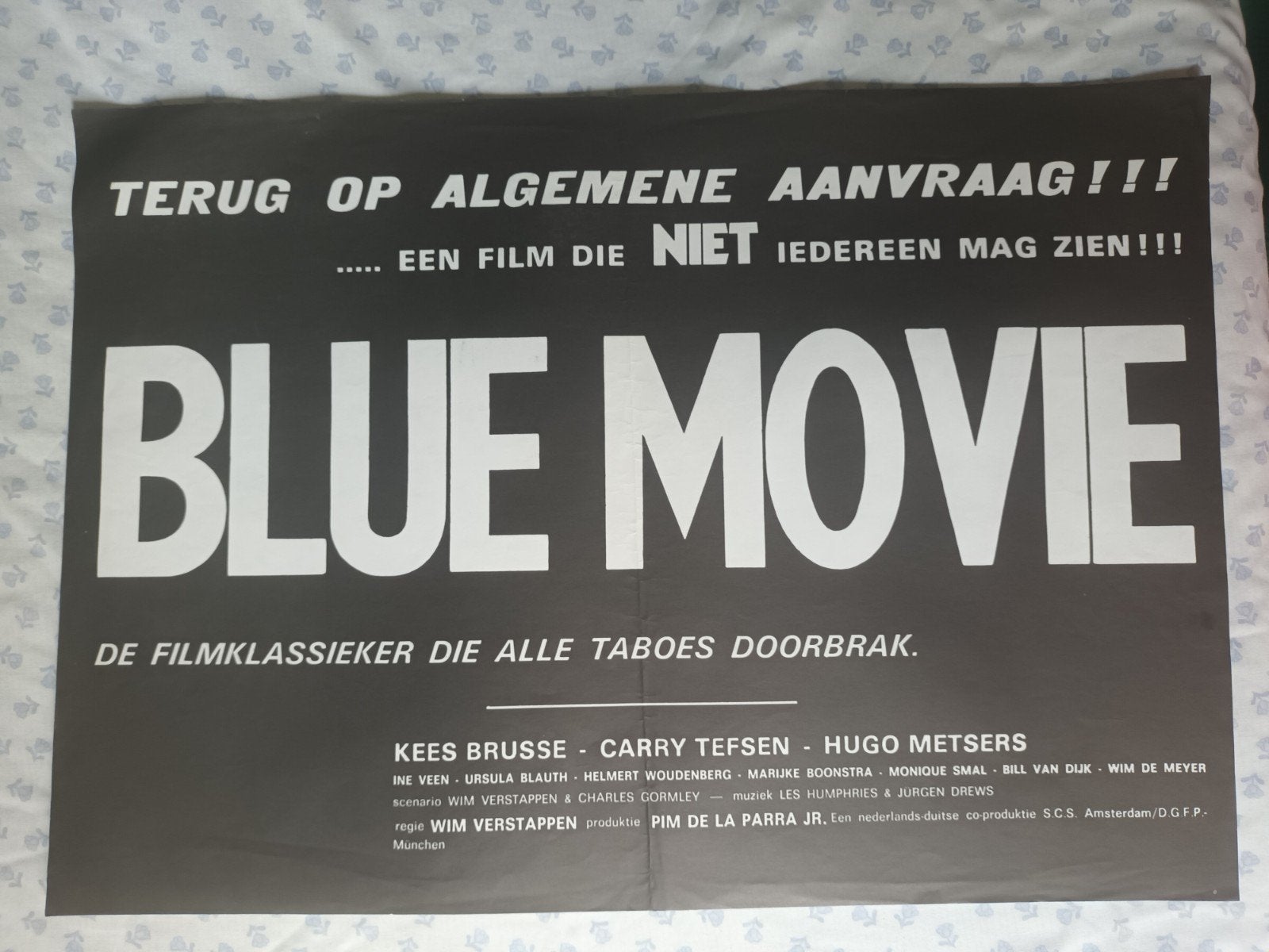 filmposter Blue Movie, Gebruikt, Verzenden, Rechthoekig Liggend, A1 t/m A3
