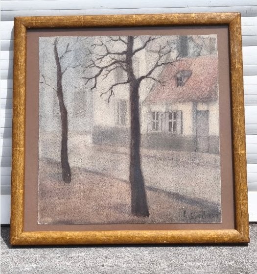 Pastel signe Léon spilliaert, Antiquités & Art, Enlèvement ou Envoi