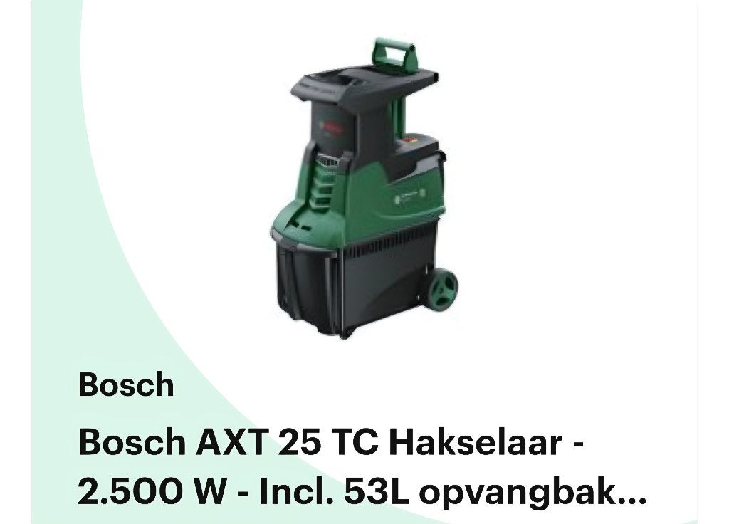 Hakselaar Bosch axt 25 tc, Tuin en Terras, Ophalen, Nieuw, Bosch