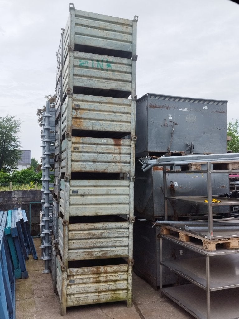 Bac empilable en métal - de rangement - à palettes, Enlèvement, Metalen stapelbakken, Info@timshop.be, Geen idee