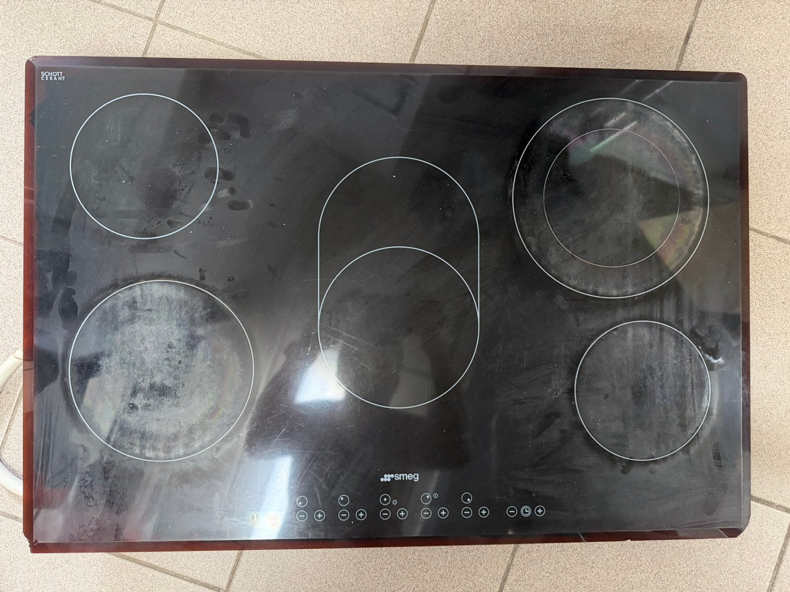 Smeg Kookplaat 80cm, Elektronische apparatuur, Kookplaten, Ophalen, Zo goed als nieuw, Inbouw