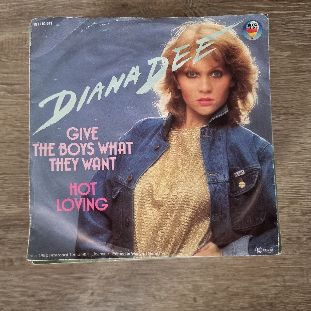 7" Diana Dee – Give The Boys What They Want / Hot Loving, Cd's en Dvd's, Vinyl Singles, Ophalen of Verzenden, Gebruikt, 7 inch