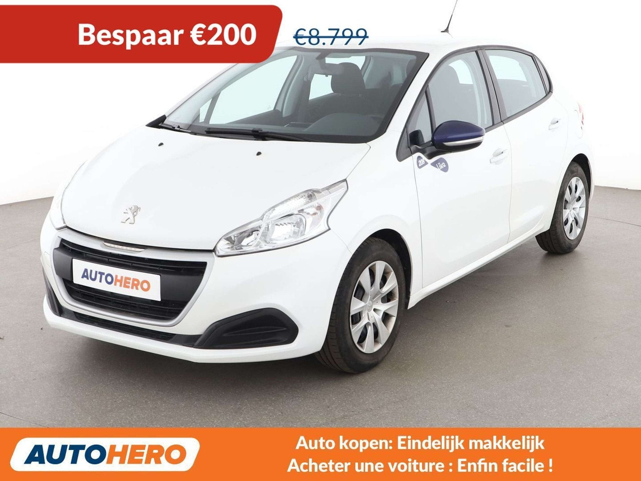Peugeot 208 1.2 PureTech Like (bj 2019), Auto's, Stof, 1199 cc, Wit, 5 deurs