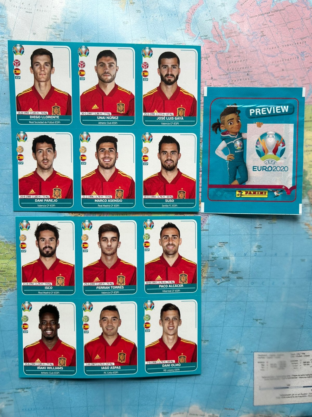 Panini Spanje : Jugon update euro 2020 preview’, Ophalen of Verzenden, Zo goed als nieuw, Meerdere stickers