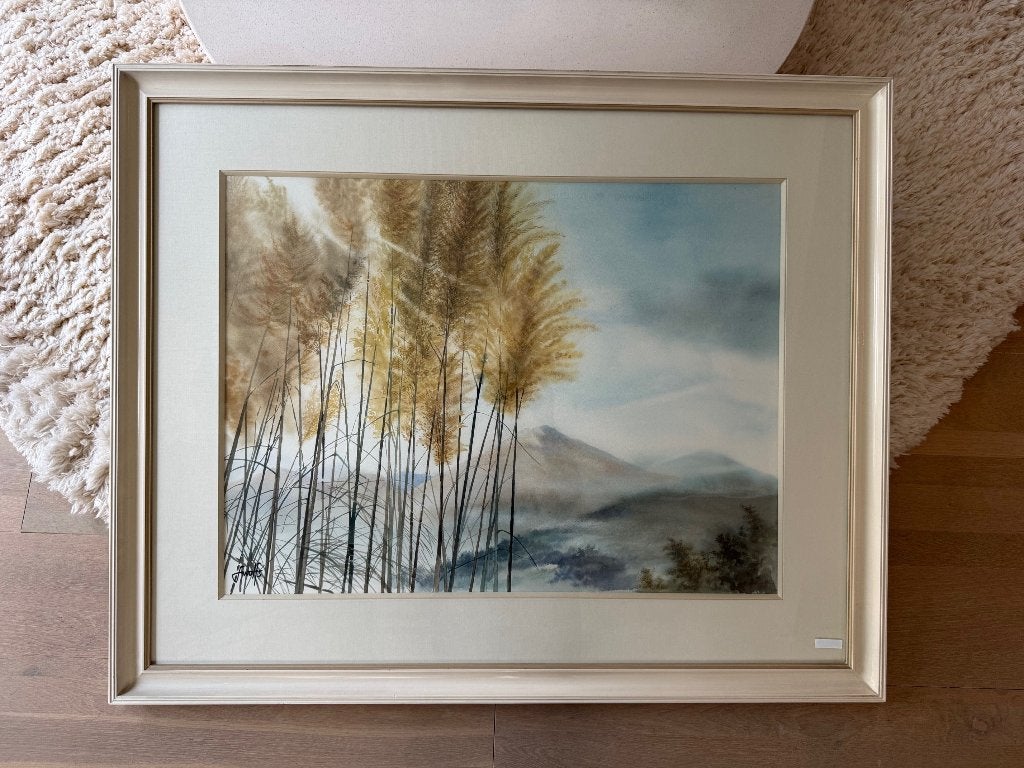 Schilderij Swolfs, Aquarelle, Paysage, Classique, Sous verre
