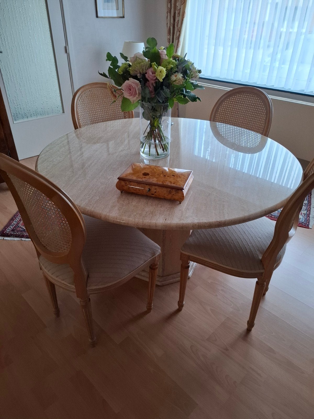 Magnifique ensemble de salle à manger vintage — Table ronde, Enlèvement