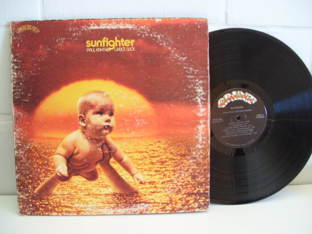 PAUL KANTNER  GRACE SLICK  sunfighter, Cd's en Dvd's, Vinyl | Rock, LP, Gebruikt, Ophalen of Verzenden, Gatefold hoes
