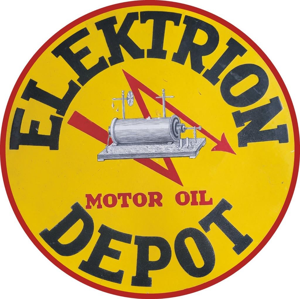 GEZOCHT Elektrion motor oil items, Verzamelen, Ophalen, Reclamebord