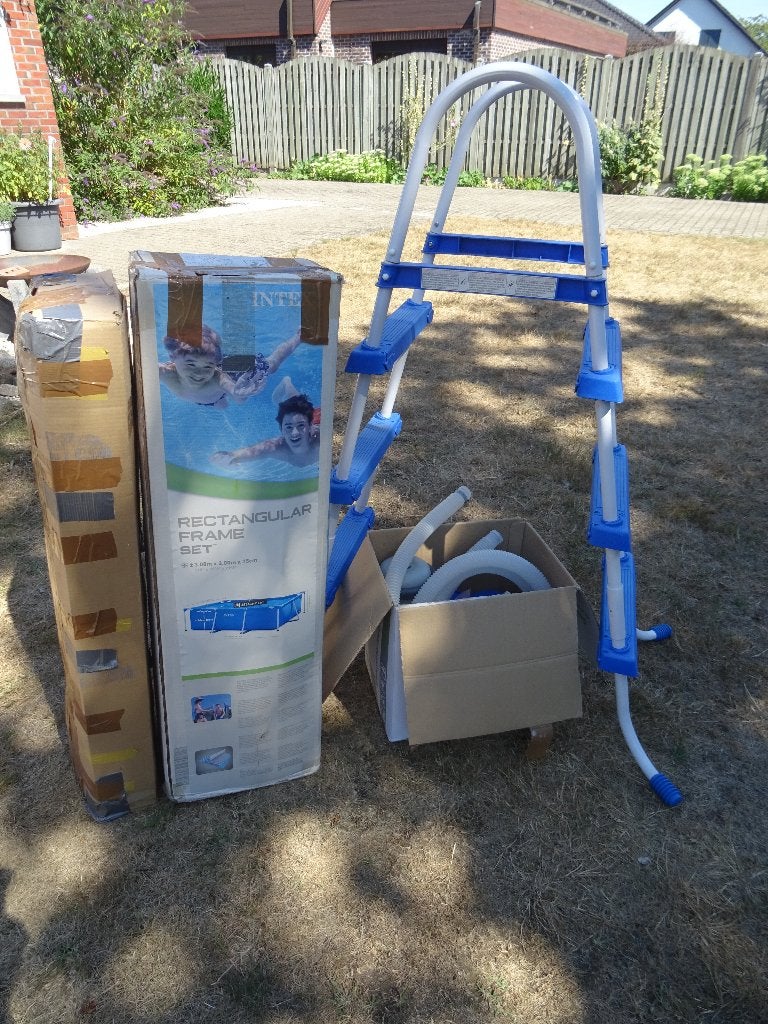 zwembad Intex 200x300x75 cm met toebehoren, Ophalen, Gebruikt